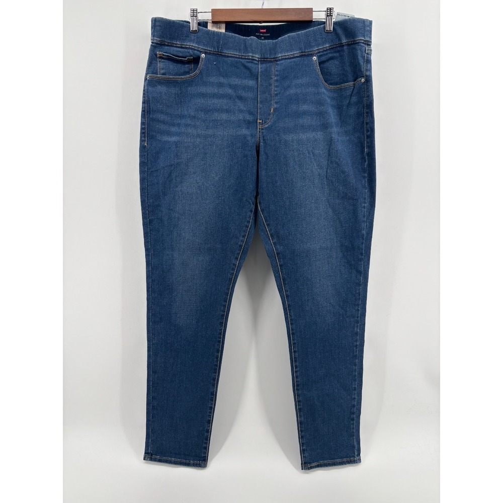 Levis Pull On Leggings Jeans Womens 20W Blue Denim Mid Rise Comfort 236430013